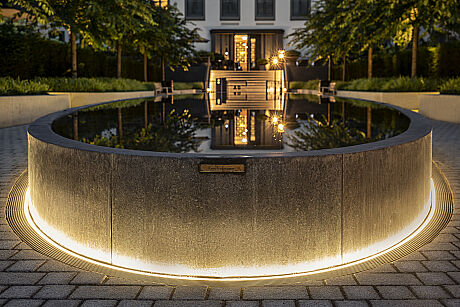 Exclusive Residential Estate; Düsseldorf; LED Drainlight with grating and LED Lightline