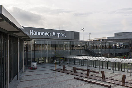 Airport Hannover; passport control couters; GraviVent